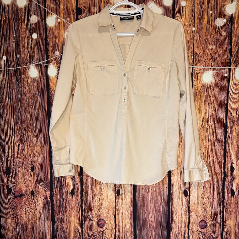 7th Avenue Design Studio 1/2 Button-Down Shirt for Women